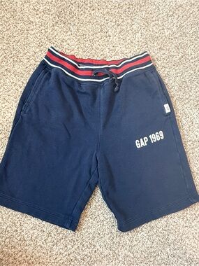 GAP boys Navy Shorts with Red-Trim Waistband